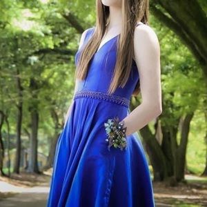 Royal blue dress with pockets